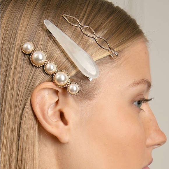 Chic Tortoise Faux Pearl Hair Pin Set - Picture 4 of 8